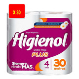 Papel Higiénico Higienol Doble Hoja Nuevo 30 M  X 3 Bultos