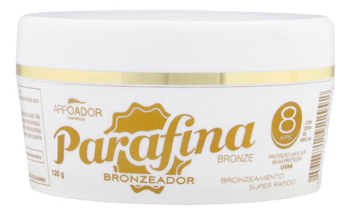 Bronzeador Parafina Fps 8 Arpoador Cosméticos Pote 120g