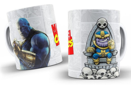 Taza Personalizada De Marvel - Thanos - Cerámica