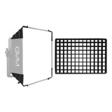 Gvm - Difusor Plegable Con Cuadrcula Para Luz Led Rgb De La