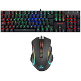 Combo Gamer Teclado Mecanico Redragon Mitra Rgb + Griffin