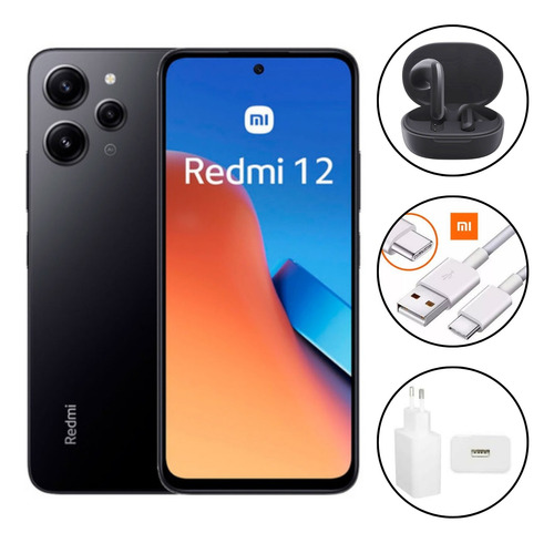 Smartphone Xiaomi Redmi 12 256 Gb 8 Gb Ram 2024 + Fone 