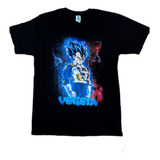 Polera Dragon Ball - Vegeta Super Sayayin Doble Estampado