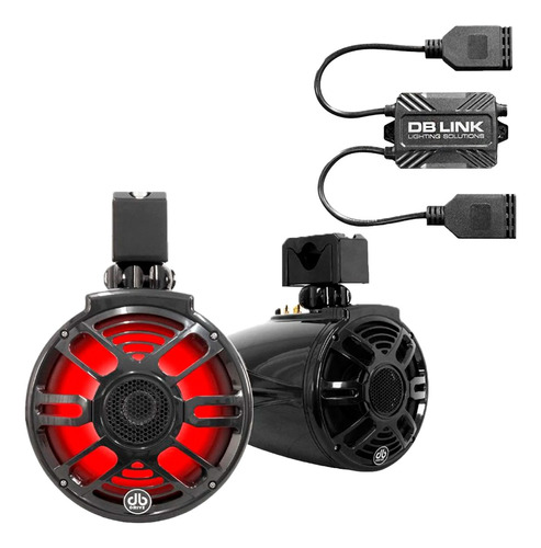 Bocinas Marina Negras Rgb Db Drive 500 W C/ Control Rgbc-8