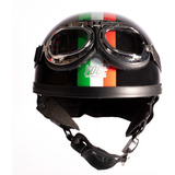 Casco Abierto Jet Retro Yoge Negro