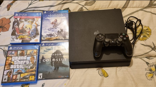 Ps4 Slim 1tb +4 Juegos+mando + Cargador