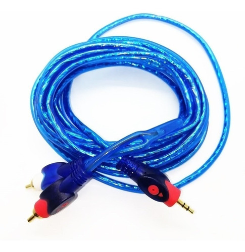 Cable 5 Metros Audio 2 Rca Macho A Miniplug 3.5mm Plug Macho