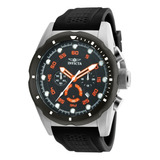 Reloj Invicta Speedway 20305 Gunmetal Pulso Goma Deportivo Color De La Correa Negro Color Del Bisel Negro Color Del Fondo Negro/naranja