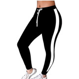 Roupa Feminina Calça Jogger Listrada Na Lateral Plus Size