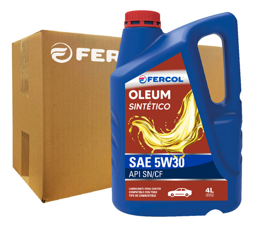 Aceite Fercol Oleum Sintetico 5w-30 4 Lt (caja De 4 X 4 Lt)