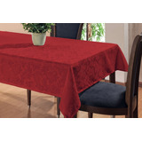 Toalha De Mesa Luxo 6 Lugares Jacquard Tecido Grosso