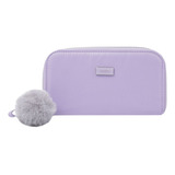 Billetera Para Mujer Totto Adelaide Con Rfid Color Violeta Claro