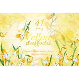 Kit Imágenes Digitales Flores Amarillas 1045429