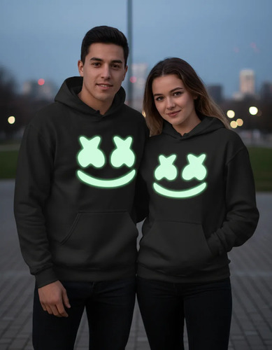 Sudadera Marshmello Brilla En La Obscuridad Unisex Hoodie