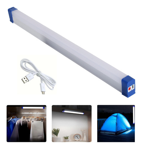 Tubo Led De Emergencia 40w Alta Potencia Recargable Por Usb