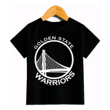 Playera Infantil Unisex Golden State Warriors 100% Algodón