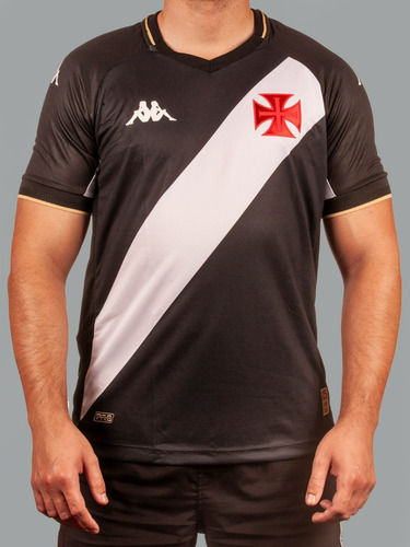 Camisa Vasco Kombat  Kappa Original Preta 23/24 Jogo 1