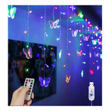 2 Luces De Cortina Fairy String Lights Core Usb Butterfly