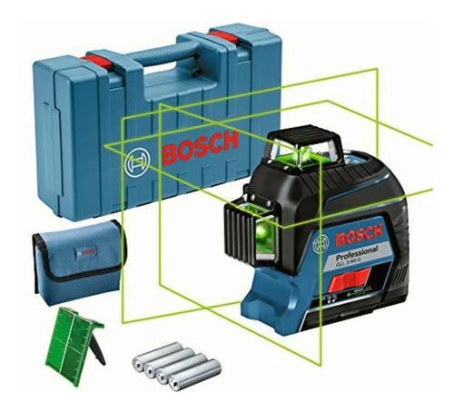 Nivel Láser Verde Bosch Gll 3-80 G 120mt, 360º, En