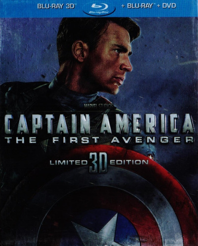 Capitan America Primer Vengador Marvel Blu-ray 3d + Bd + Dvd
