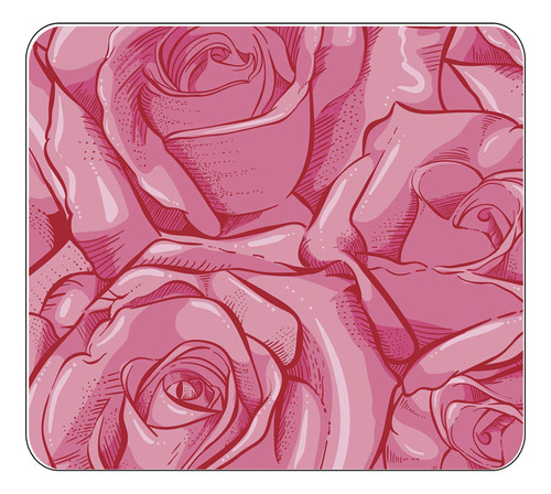 Mousepad Flores Rosas Personzalizado Ragalo Amiga Diseño 755