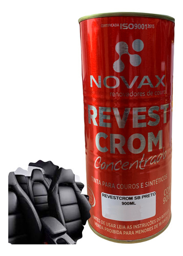 Tinta Para Couro Preto Brilho Sapato Tenis Bota Novax 900ml