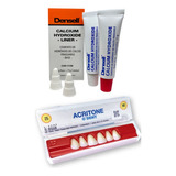 Combo Dientes Y Muelas De Acrilico Acritone + Cemento