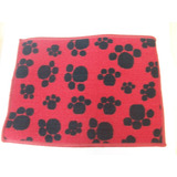 Alfombra Bajada Cama Dib Pets Collection Rojo Huellas 57x42