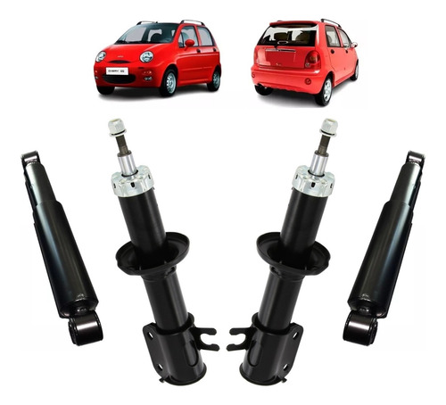 Kit X4 Amortiguador Delantero Trasero Chery Qq