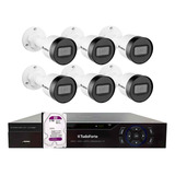 Kit Cftv 6 Câmeras Intelbras Vlp 1230 B 30m Dvr 3308 2tb Wd