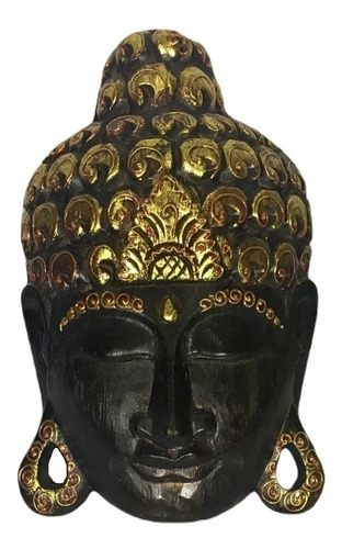 Máscara Decoração Enfeite Parede Buda Decorativo Bali 30cm