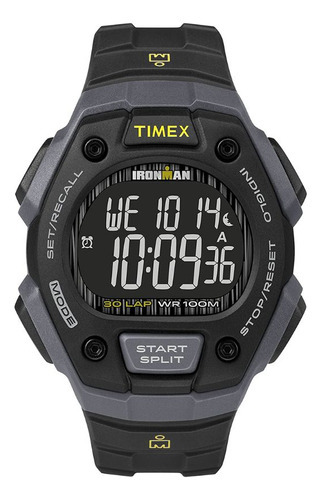 Relógio Timex Ironman Masculino Digital Esportivo Tw5m18700 Cor Da Correia Preto Cor Do Bisel Preto Cor Do Fundo Preto
