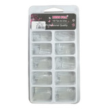 Set De Tips Caja De 100 Uñas Transparentes Para Manicure