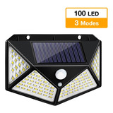 . Lámpara Led Reflector Solar Exterior Jardín Casa Sensor