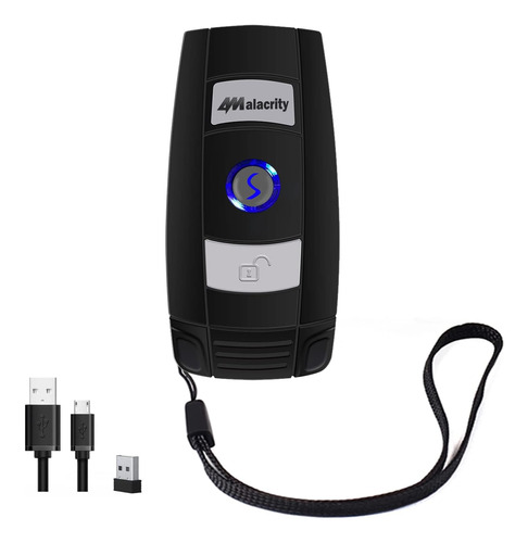 Alacrity Escáner De Código De Barras Bluetooth, Mini Escáner