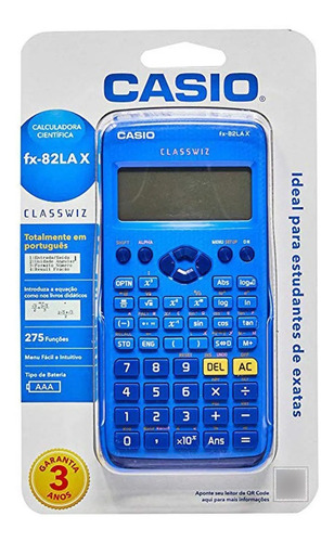 Calculadora Científica Casio 274 Funções Azul Fx-82lax-bu