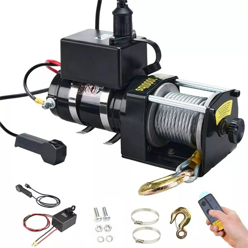 Winch Eléctrico 3000 Lb (1361kg) 12v Remolque Utilitaro