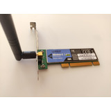 Tarjeta Wifi Pci Linksys Wmp54gv4 2.4 Ghz Antena Desmontable