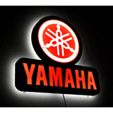 Cartel Cuadro Luminoso Yamaha Motos Luz Led Taller 