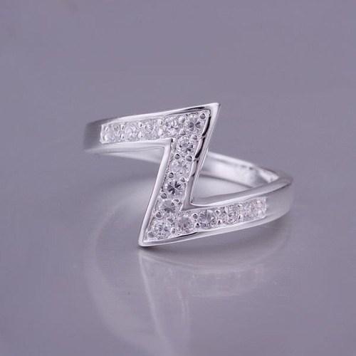 Anillo Zigzag Para Mujer Hombre Plata Ley .925