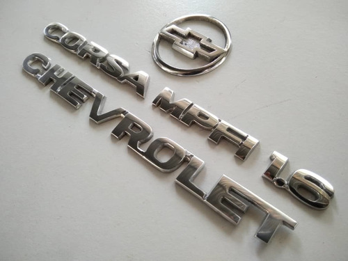 Kit Emblema Chevrolet Corsa 1.6 Mpfi 2puertas + Logo Trasero Foto 3