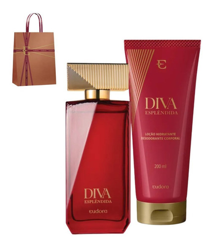 Combo Presente Perfume Feminino Eudora Diva Esplêndida