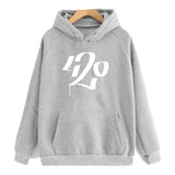 Buzo Canguro Hoddie Gris Blanco Hombre Mujer Niño Niña 