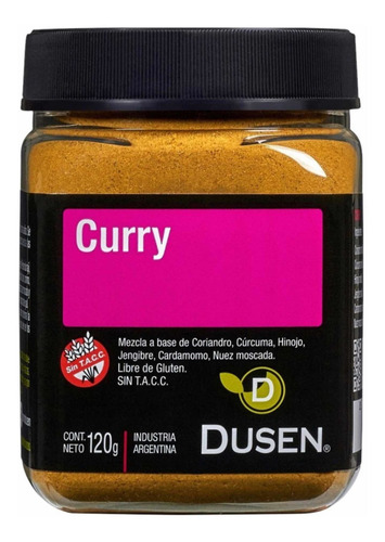 Curry Dusen Sin Gluten Con Certificación Kosher X 120 Grs.