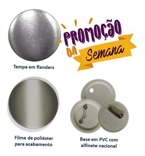 Insumos/ Suprimentos Para Boton 100 Pçs 3,5 Cm