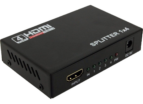 Distribuidor Divisor Splitter Hdmi 1x4 1.4v Full Hd 3d 1080p