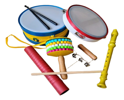 Bandinha Rítmica Infantil Com 6 Instrumentos Musicais