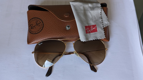 Ray-ban Aviator Rb3025 -light Brown Polished Gold Marron/oro