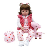 Boneca Baby Reborn Bebe Realista Menina Girafinha Npk