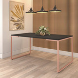 Mesa De Jantar 8 Lugares Industrial Preto / Cobre Ea